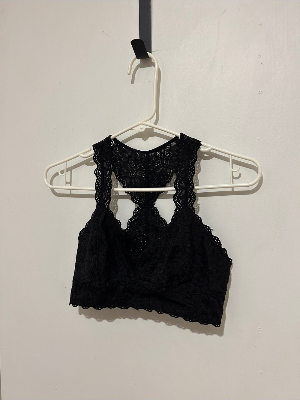 Black lace bralette